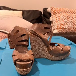 Wedge sandals barely worn.